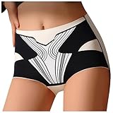 Damen Shapewear Unterhose Bauchweg Miederhose hoher Taille Unterwäsche Bauchkontrolle Miederpant weicher ubequemer Body Shaper für Frauen Eisseide Slips Damen Bauch Weg Hohe Taille Slip Ultra Dünn