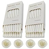 Ioggtser 40 PCS Mini Klebepistole Wachs-Siegel-Stick für Stempel, Hochzeit Einladungen, Karten, Umschläge (Pearl White)