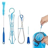 Cerioll Reinigungsset Trinkblasen, Trinkblase 4 In1 Reinigungsset, Water Bag Cleaning Set, Reinigungskit Für Trinkblasen, Bürsten Und Wäscheständer, Zum Wandern, Radfahren, Klettern, Laufen