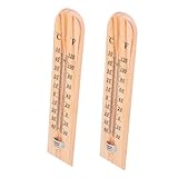 Hemobllo 2 Stücke Thermometer Außen Thermostat Außentemperaturanzeige Außentemperaturanzeige Rot Kerosin Khaki