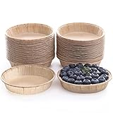 Mini Kuchenform Papier,Tartformen zum Backen,50 Stück,Mini Törtchenformen mit Durchmesser von 10 cm, Antihaftbeschichtet & Unbleich & Hitzebeständig, für Mikrowelle und Ofen