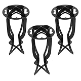 VICASKY 3 Stück 3 Stück Perückenständer aus Kunststoff Tragbarer Zusammenklappbarer Perückenhalter in Schwarz für Haarverlängerungen Styling und Aufbewahrung im Salon und Zuhause
