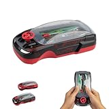 Handheld Rennen Kinder Rennauto - Arcade Retro Handheld Spielkonsole mit Buntem Auto-Gehäuse, Elektronisches Spielzeug für Kinder mit tragbarem Lenkrad und Mini-Konsole (Red)