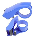 NOLITOY 2 Stück Handheld Tape Cutter Kunststoff Klebebandabroller mit Scharfem Messer Leichter Ergonomischer Packbandabroller für Präzises Schneiden für Umzug und Zufällige Farbe