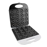 1400W Mini Donut Maker, 16 Löcher Elektrische Donut -Pressemaschine Zum Frühstück zu Hause, Desserts Snacks mit Intelligenter Temperaturkontrolle (EU -Stecker 220 V)