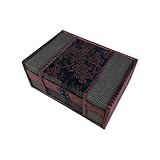 XINYIN Aufbewahrungsbox im antiken Stil, mit Schloss für Schmuck und Erinnerungen, Heimbüro-Dekorationen