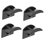 BUGUUYO 4 Stück Huthaken Kappen Haken kopfhörer halter regal kopfhörer wandaufhänger Huthalter wall hooks klobürste wandmontage Hutablage für die Wand Hakenleiste für Kappen Plastik Black