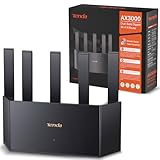 Tenda RX12L Pro Wi-Fi 6 WLAN Router (AX3000 Dualband 2402Mbit/s 5 GHz, 574Mbit/s 2,4GHz) 5x6dBi Antennen, 4XGigabit-Port, 160MHz Bandbreite, Wi-Fi+, Kindersicherung, WPA3, Keine DSL-Funktion