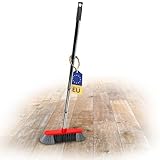 Novaliv Kunststoff Zimmerbesen 30 cm FEINE KUNSTBORSTEN Kehrbesen Rot Saalbesen mit Stiel Steckstiel stabil Saalbesen mit Gewinde für 22mm Besenstiele geeignet Spinnwebenbesen Zimmerbesen Magic Broom