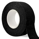 KMKANPO 1 Rollen 25mm×10m griffband,grip tape,Schläger Tape,Rutschfestes Hockey Griffband,Hockeyschläger Tape,für Badminton-Griff,Golfstange,Tennis-Squash-Schläger(Schwarz)