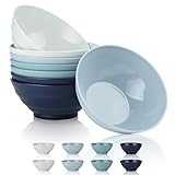 BEWOS Müslischalen 8er Set, 34OZ Unzerbrechlich Salatschüssel, Leicht Schüssel | Bowl für Suppen, Müsli, Nudeln, Reis, Salat, mikrowellenfest, spülmaschinenfest
