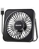 Gaiatop USB-Computerventilator, persönlicher Ventilator, 12,7 cm, kleiner tragbarer Ventilator mit 180°-Neigung und 3 Geschwindigkeiten, ultra-leiser persönlicher Ventilator