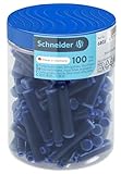 Schneider 6803 Tintenpatronen (Standard Patronen für Füller, löschbar) königsblau, 100 Stück