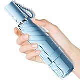 Moorrlii Automatischer Mini-Reise-Regenschirm, winddicht, faltbar, UV-Schutz, sofortiges Öffnen/Schließen für Regen/Sonne, kleines, kompaktes, leichtes Design, passt in Tragetasche/Reisetasche