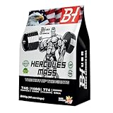 Black Hammer USA – HERCULES Mass Gainer – Hochkalorischer Weight Gainer für schnellen Masseaufbau | Protein- & Kohlenhydrat-Shake mit BCAA | Muskelaufbau, Kraft & Regeneration (8kg, Banane-Erdbeer)