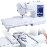Stickmaschine, 158 Designs, 4 x 9,2 Bereich, LCD-Touchscreen, 210 Buchstaben und 30 Musterränder – einfacher Näh- und Stickassistent