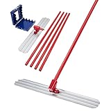 LVSEWOA Beton-Set (rund, 121,9 x 20,3 cm), Reibebrett W4, Reibebrettgriff, Beton-Endglätter – Breite des Wischbretts: 20 cm, Aluminium-Magnesium-Legierung