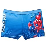 Marvel Spiderman Badehose für Jungen Schwimmhose Badekleidung Hose Kinder Blau (as3, Numeric, Numeric_122, Numeric_128, Regular)