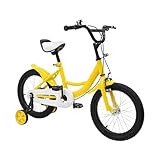 Charocean 16 Zoll kinderfahrrad für Jungen und Mädchen, 16 Zoll Kinder Fahrrad ab 4-8 Jahren, Kinder Fahrräder Höhenverstellbar Kinderfahrräder mit Stützräder (Gelb)