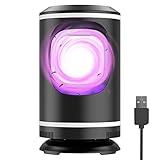 IXNAIQY Elektrischer Insektenvernichter, Insektenfalle Mückenlampe , Moskito Killer Lampe mit UV-Licht, USB Wiederaufladbar Mückenfalle Ungiftig / Leiser Betrieb (Schwarz)