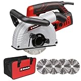 Einhell Mauernutfräse TE-MA 1700 (1.700 W, Schnittbreiteneinstellung bis 38 mm, Schnitttiefe bis 40 mm, Softstart, Überlastschutz, inkl. 4 Diamant-Trennscheiben)