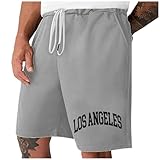 Herren Sommer Short Cargo Shorts Einfarbige Passform Sweatpants Leichte Luftige Bermuda Dreiviertel Cargohose Freizeit Strand Freizeithose Sommershorts