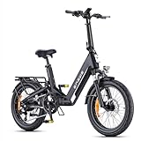 Fafrees E-Bike Herren 20 Zoll, 120 km Reichweite, 48V/13,5Ah Akku, 2h Schnellladung, Vollfederung & App-Steuerung, Elektrofahrrad mit Hydraulikbremsen, All-Terrain-Reifen, NGWE L20 3.0 Boost