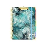 Rheross Klemmbretter mit Aufbewahrung, Klemmbretter, Ordner mit 10 und nachfüllbarem, liniertem Notizblock für Papiergröße 21,6 x 27,9 cm