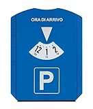 PAIF Parkscheibe für europäisches Auto mit Schutzhülle aus PVC - 15 x 12 cm Parkuhr italienische Parkscheibe für Auto und Motorrad (1, harte Parkscheibe)