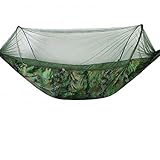 1–2 Personen im Freien Camping Hängematte Fallschirm Stoff hängen Bett Reise Jagd Schlafen mit Moskitonetz (3 Pack)