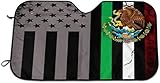 YJWLO Windschutzscheibe mit USA-Flagge und Mexiko-Flagge, faltbar, UV-Reflektor, Auto-Frontscheibenabdeckung, Sonnenblende