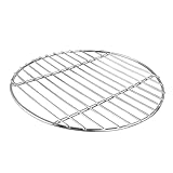 AKOOSY Rundes Edelstahl Grillrost Langlebiges Barbecue Mesh Gleichmäßige Hitzeverteilung Vielseitig für Fleisch Gemüse Fisch Praktisches Grillzubehör für Indoor und Outdoor BBQ