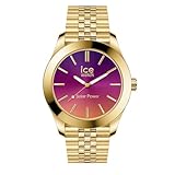 ICE-WATCH - Ice Steel Gold Night pink - Gold Damenuhr mit Metallarmband - 023792 (Small)