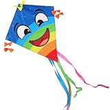 BOFUNX Drachen Kinder Einleiner-Flugdrachen für Kinder und Erwachsene 60×70cm Drachen mit Drachenschnur Kinderdrachen Flugdrachen Geschenk für Mädchen Jungen