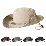 TAGVO Fischerhut für Unisex - Faltbarer UV Schutz Wasserdicht Atmungsaktiv Boonie Hut Mit Kinnriemen, Eimer Safari Wanderhut Anglerhut Regenhut Sonnenhut Outdoor Bucket Hat für Herren Damen