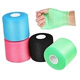 Gatuida 4 Rollen Hautmembran Fußball-handgelenkband Fußball Handgelenk Fingerband Muskeltape Fingertape-sport Vorverpackung Griptape Fußballsockenband Athletischer Wickel Schwamm