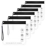 Zip Beutel Flugzeug Flüssigkeiten 6 Packen 20x20 cm, TSA Zugelassener 1 Liter Handgepäck, Reise Urlaub Must Have, Wasserdichter und Auslaufsicher Mit Griff, Flugreise Zubehör