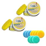 Pure100 MagicShine Set - 2x Allzweckreiniger & 10 Ersatz-Schwämme- Putzstein - Entfernt Eingebranntes ohne Kratzer - Reinigungsstein mit Citrus-Duft - Edelstahlreiniger - Dusche, Badewanne, Herd