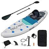 JOOLOOG SUP Board Aufblasbare Stand Up Paddling Board 150 200kg 320x81x15cm 6 Zoll Dick with Paddling Board Zubehör für Erwachsene und Jugendliche
