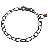 Sprenger Hundehalskette mit Sprenger Haken aus Edelstahl rostfrei 3 mm I Größe individuell einstellbar I Halskette - schwarz, 45 cm
