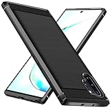 ivoler Silikon Hülle für Samsung Galaxy Note 10+ / Note 10 Plus 5G, [Militärischer Schutz] Stoßfest Handyhülle, Dünne Weiche Flexible TPU Kratzfest Schutzhülle Anti-Fingerabdruck Case Cover, Schwarz