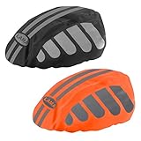 LAMA Fahrradhelm Regenüberzug 2 Stück Wasserdichter Helmüberzug Wasserfester Regenschutz Unisex Regenhülle Helmschutz Helmregenüberzug Helm Regen Abdeckung Regenhaube Mütze Herren Damen Kinder