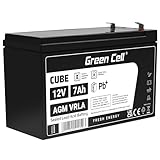 Green Cell AGM 12V 7Ah Akku VRLA Blei-Batterie Bleiakku Ersatzakku Gelakku Akkubatterie Zyklenfest Unbemann UPS | USV | Notstrom | USV-Anlage |UPS -Anlage | Backup-Batterie | Batteriebackup