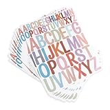 Buchstaben Aufkleber, 520 Stück/10 Blatt personalisierte Klebebuchstaben Bunt, Selbstklebende Vinyl Sticker Handmade, Wetterfest für Postfach, Schilder, Adressnummer, DIY