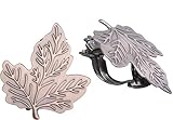 DécoProfi Donauklammer Motiv Blatt antik-Kupfer, 2 Stück