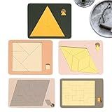 Geometrisches Lernpuzzle – Puzzle, verschwindendes quadratisches Tangram-Spielzeug, pädagogisches Denkspiel
