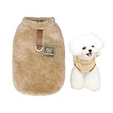 CareCooo Hundepullover Kleine Hunde Braun - Weich, Warm, Langlebig, Leicht Anziehbar & Waschbar (Braun, M)