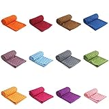 Yoga-Handtuch, Fitnessmatte, weiche, saugfähige Mikrofaser-Decke, Kissen, geruchlos, leicht, schnell trocknend, Mehrzweck, für Pilates, Fitnessstudio, Camping, Reisen, Strand, mit Tragetasche