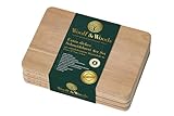 Woolf & Woods | Schneidebrett Set 4 Stück | extra dick | reines Naturprodukt | Holzbrettchen aus Akazie | klingenschonend | unbehandelt | Servier- u. Küchenbrett