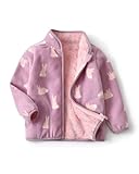 JiAmy Unisex Kinder Fleece-Jacke, Stehkragen Fleecejacke für Kinder mit durchgehendem Reißverschluss Pullover Wintermantel mit Taschen 3-4 Jahre